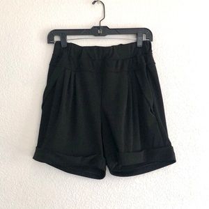Stretchy Black High Waist Shorts
